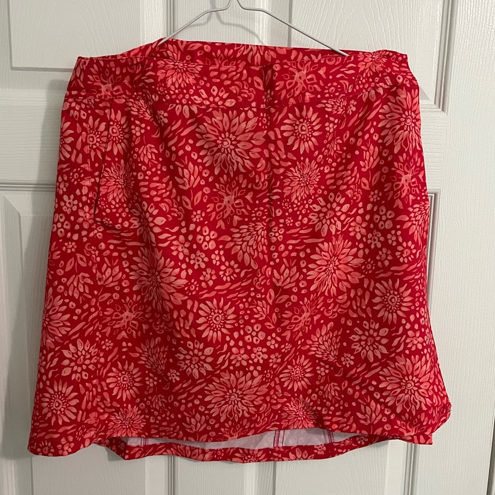 RipSkirt Hawaii Size L, Velcro Skirt, Swim Skirt, Pink Floral Pattern